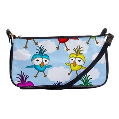 Cute colorful birds  Shoulder Clutch Bags