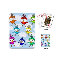 Cute colorful birds  Playing Cards (Mini) 