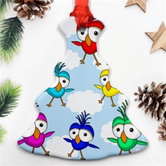 Cute colorful birds  Ornament (Christmas Tree)