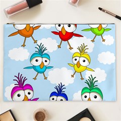 Cute colorful birds  Cosmetic Bag (XXL) 