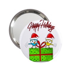 Cute Xmas Birds 2 25  Handbag Mirrors by Valentinaart