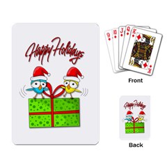 Cute Xmas Birds Playing Card