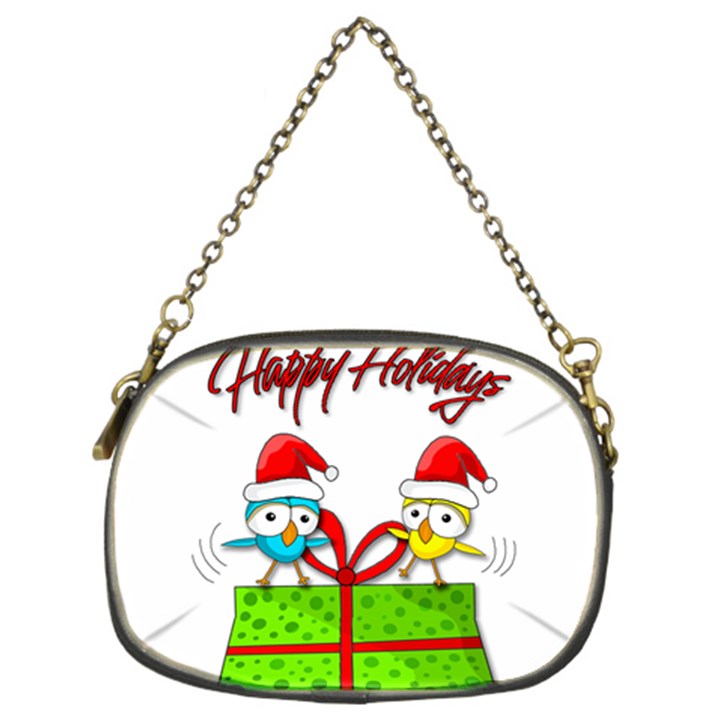 Cute Xmas birds Chain Purses (Two Sides) 