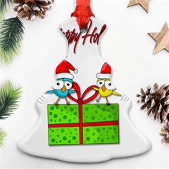 Cute Xmas Birds Christmas Tree Ornament (2 Sides) by Valentinaart