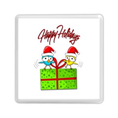 Cute Xmas Birds Memory Card Reader (square)  by Valentinaart