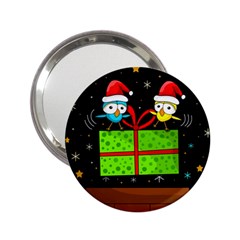 Cute Christmas Birds 2 25  Handbag Mirrors by Valentinaart