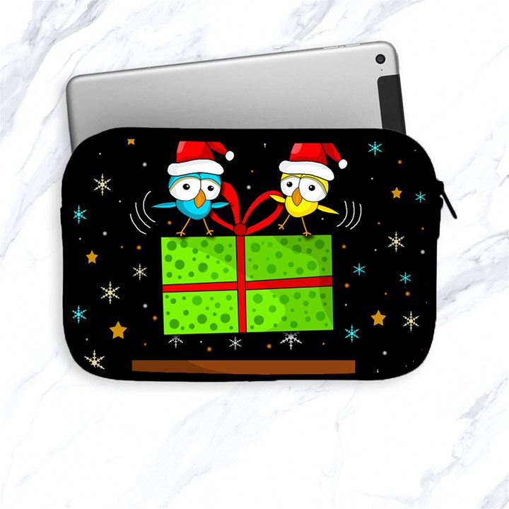 Cute Christmas birds Apple iPad Mini Zipper Cases