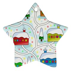 Winter magical landscape Ornament (Star) 