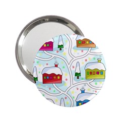 Winter magical landscape 2.25  Handbag Mirrors