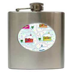 Winter magical landscape Hip Flask (6 oz)