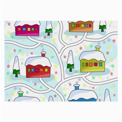 Winter magical landscape Large Glasses Cloth (2-Side)