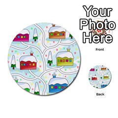 Winter magical landscape Multi-purpose Cards (Round) 