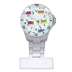 Winter magical landscape Plastic Nurses Watch