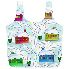 Winter magical landscape Full Print Recycle Bags (L) 