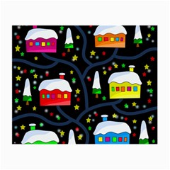 Winter Magical Night Small Glasses Cloth by Valentinaart