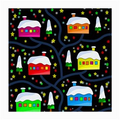 Winter Magical Night Medium Glasses Cloth by Valentinaart