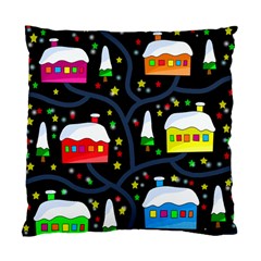 Winter Magical Night Standard Cushion Case (one Side) by Valentinaart