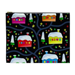 Winter Magical Night Cosmetic Bag (xl) by Valentinaart