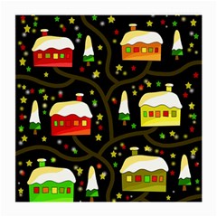 Winter  Night  Medium Glasses Cloth (2-side) by Valentinaart