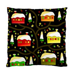 Winter  Night  Standard Cushion Case (two Sides) by Valentinaart