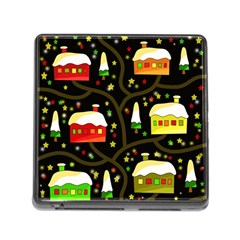 Winter  Night  Memory Card Reader (square) by Valentinaart