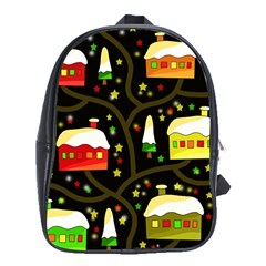 Winter  Night  School Bags (xl)  by Valentinaart