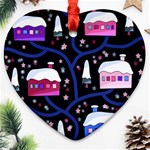 Magical Xmas night Heart Ornament (2 Sides) Front