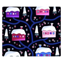 Magical Xmas Night Double Sided Flano Blanket (small)  by Valentinaart