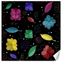 Colorful Floral Design Canvas 16  X 16   by Valentinaart