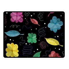 Colorful Floral Design Fleece Blanket (small) by Valentinaart