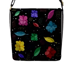 Colorful Floral Design Flap Messenger Bag (l)  by Valentinaart