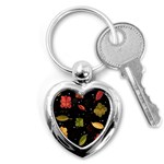 Autumn flowers  Key Chains (Heart)  Front