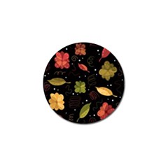 Autumn Flowers  Golf Ball Marker (4 Pack) by Valentinaart