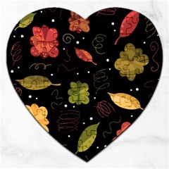 Autumn Flowers  Jigsaw Puzzle (heart) by Valentinaart