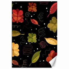 Autumn Flowers  Canvas 12  X 18   by Valentinaart