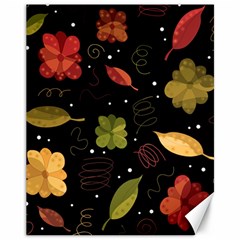 Autumn Flowers  Canvas 11  X 14   by Valentinaart