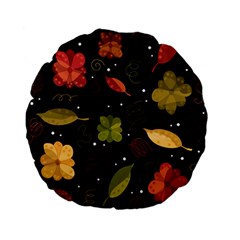 Autumn Flowers  Standard 15  Premium Flano Round Cushions by Valentinaart