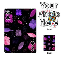 Purple And Pink Flowers  Playing Cards 54 Designs 