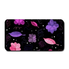 Purple And Pink Flowers  Medium Bar Mats by Valentinaart