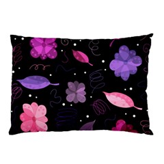 Purple And Pink Flowers  Pillow Case by Valentinaart