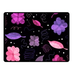 Purple And Pink Flowers  Fleece Blanket (small) by Valentinaart