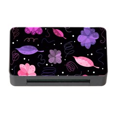 Purple And Pink Flowers  Memory Card Reader With Cf by Valentinaart