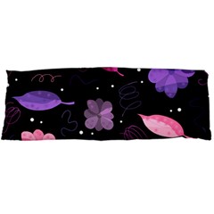 Purple And Pink Flowers  Body Pillow Case Dakimakura (two Sides) by Valentinaart