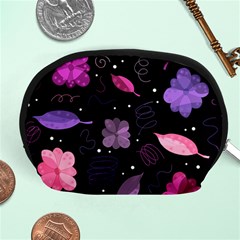 Purple And Pink Flowers  Accessory Pouches (medium)  by Valentinaart