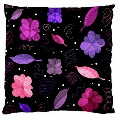 Purple And Pink Flowers  Standard Flano Cushion Case (one Side) by Valentinaart