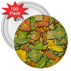 Autumn Flowers 3  Buttons (100 Pack)  by Valentinaart