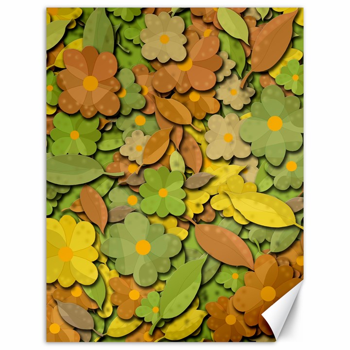 Autumn flowers Canvas 12  x 16  