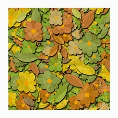 Autumn Flowers Medium Glasses Cloth by Valentinaart