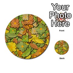 Autumn Flowers Multi-purpose Cards (round)  by Valentinaart