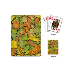 Autumn Flowers Playing Cards (mini)  by Valentinaart